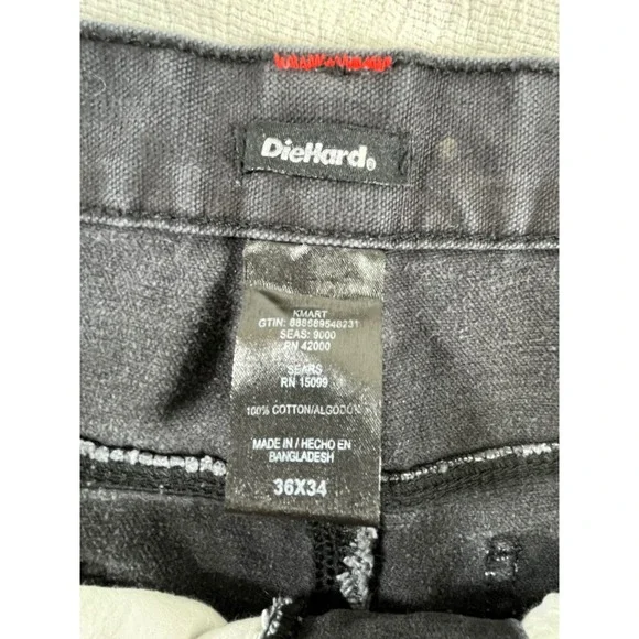 Diehard‎ Men's Black Denim Carpenter Pants Size 36x34 Workwear Utility Gorpcore - Picture 4 of 13